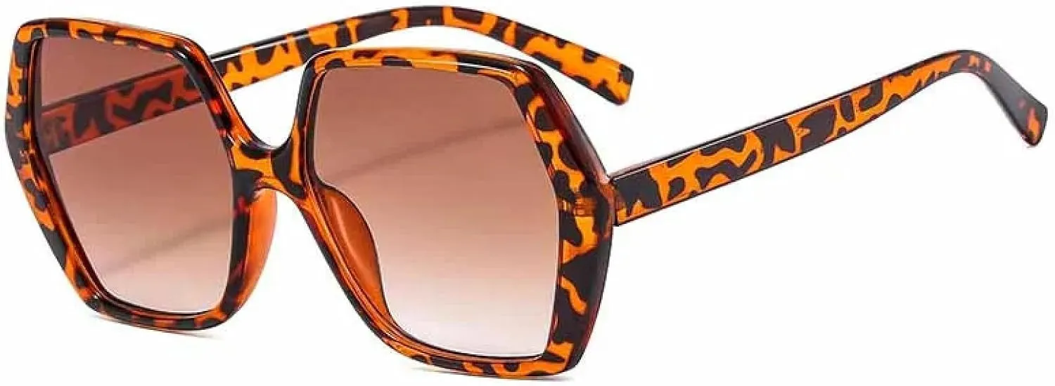 Vintage Classic Big Frame Polygon Men Women Unisex Trend Outdoors Travel Sunglasses Uv400