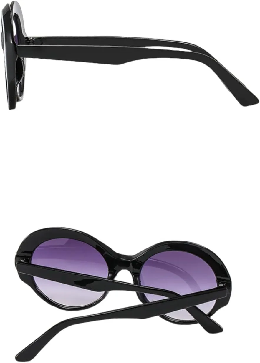 Vintage Large Frame Circular Punk Sunglasses Women Trendy Fashion Luxury Outdoors Travel Driving Sunglasses Uv400