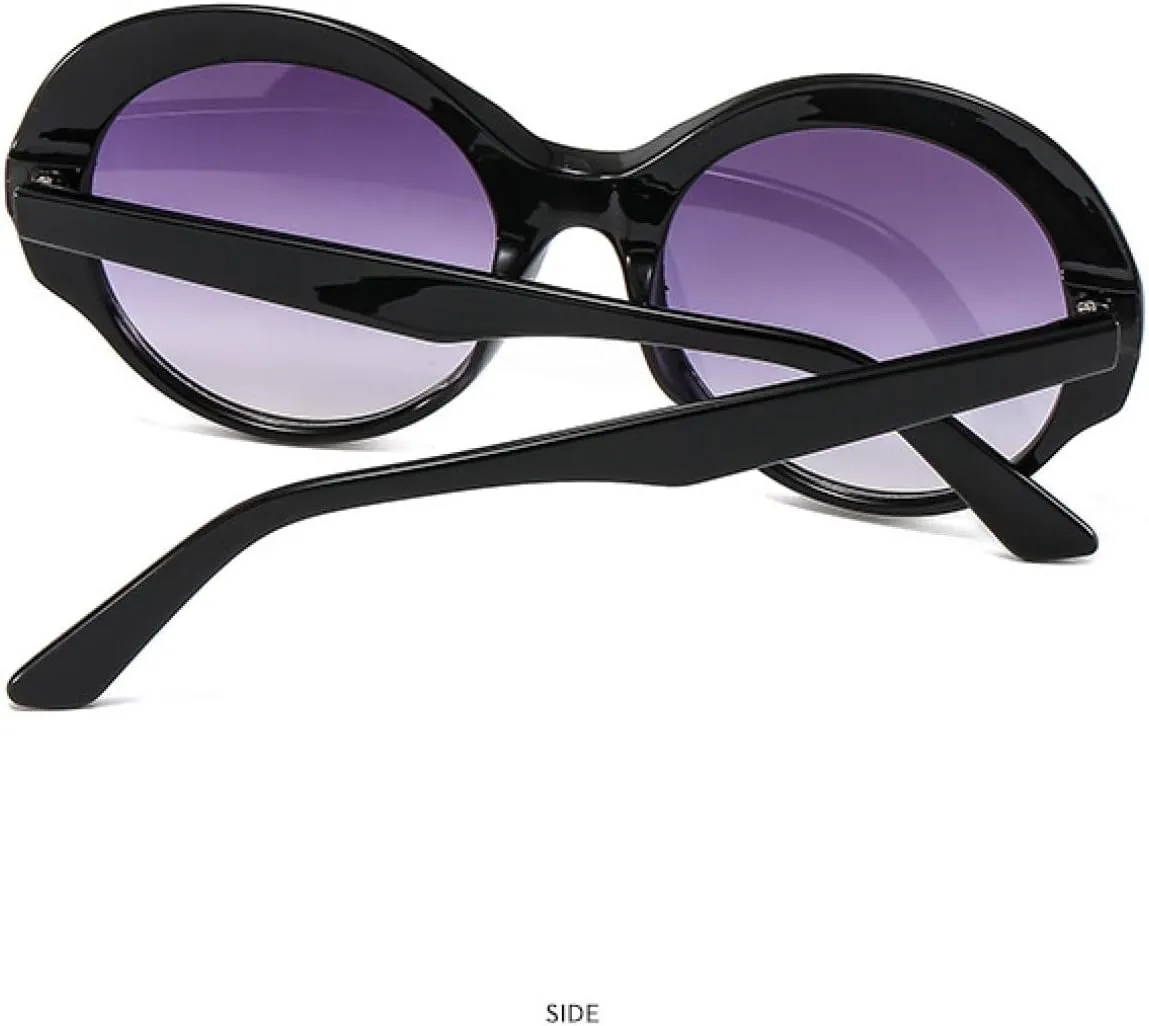 Vintage Large Frame Circular Punk Sunglasses Women Trendy Fashion Luxury Outdoors Travel Driving Sunglasses Uv400