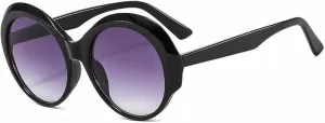 Vintage Large Frame Circular Punk Sunglasses Women Trendy Fashion Luxury Outdoors Travel Driving Sunglasses Uv400