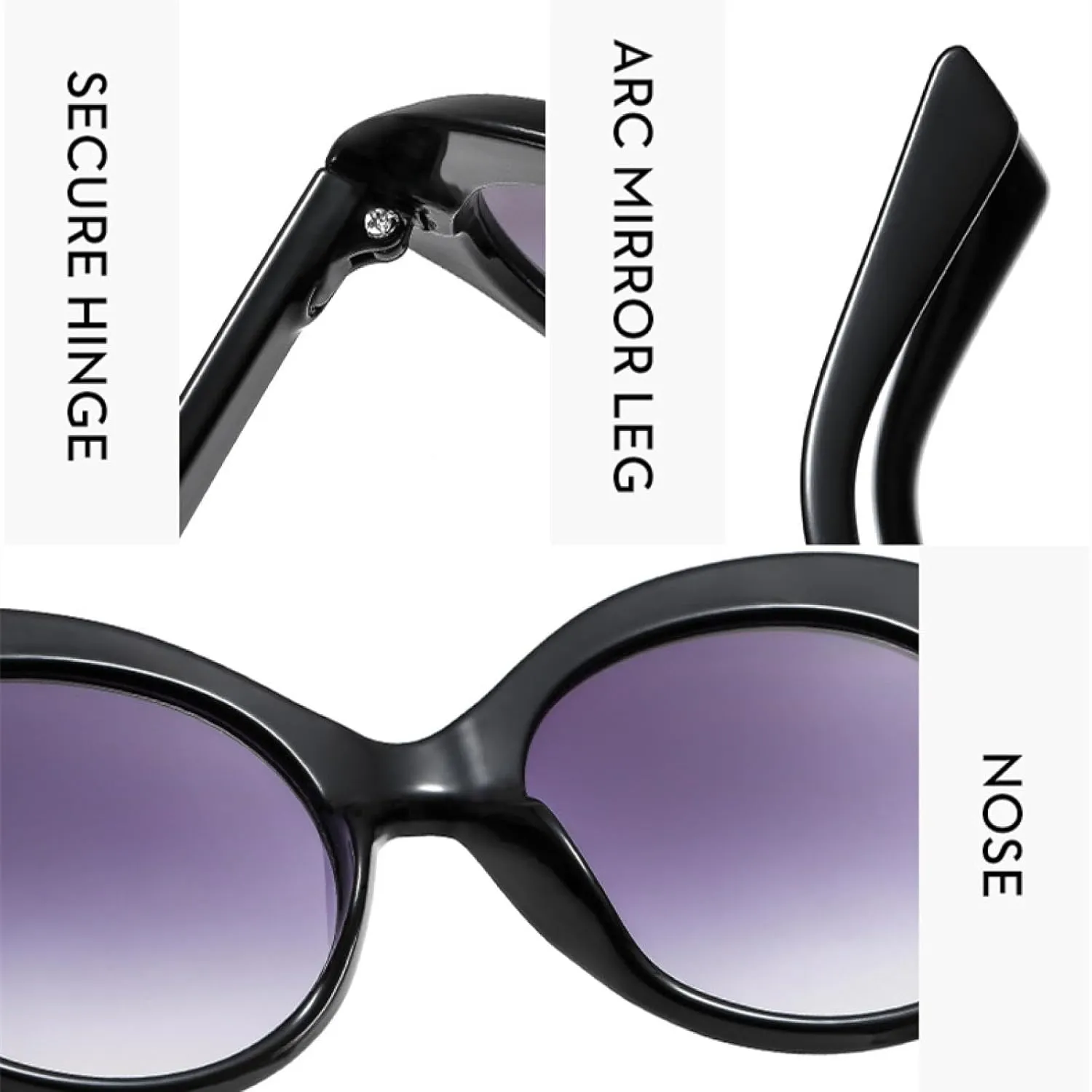 Vintage Large Frame Circular Punk Sunglasses Women Trendy Fashion Luxury Outdoors Travel Driving Sunglasses Uv400