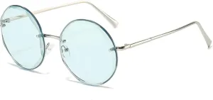 Vintage Round Sunglasses Men Sun Glasses Women Metal Frame Black Lens Eyewear Outdoor Travel Uv400