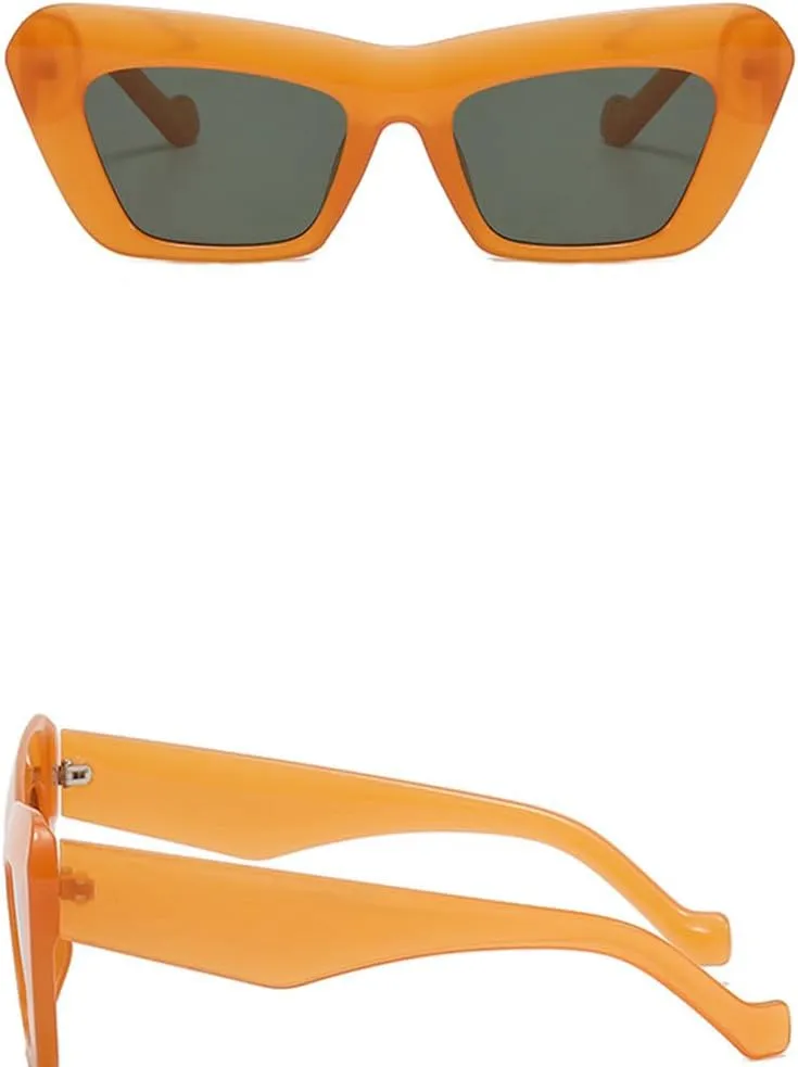 Vintage Sunglasses Women Men Cat Eye Thick Frame Sun Glasses Eye Glasses Fashion Female Retro Travel Sunglasses UV400