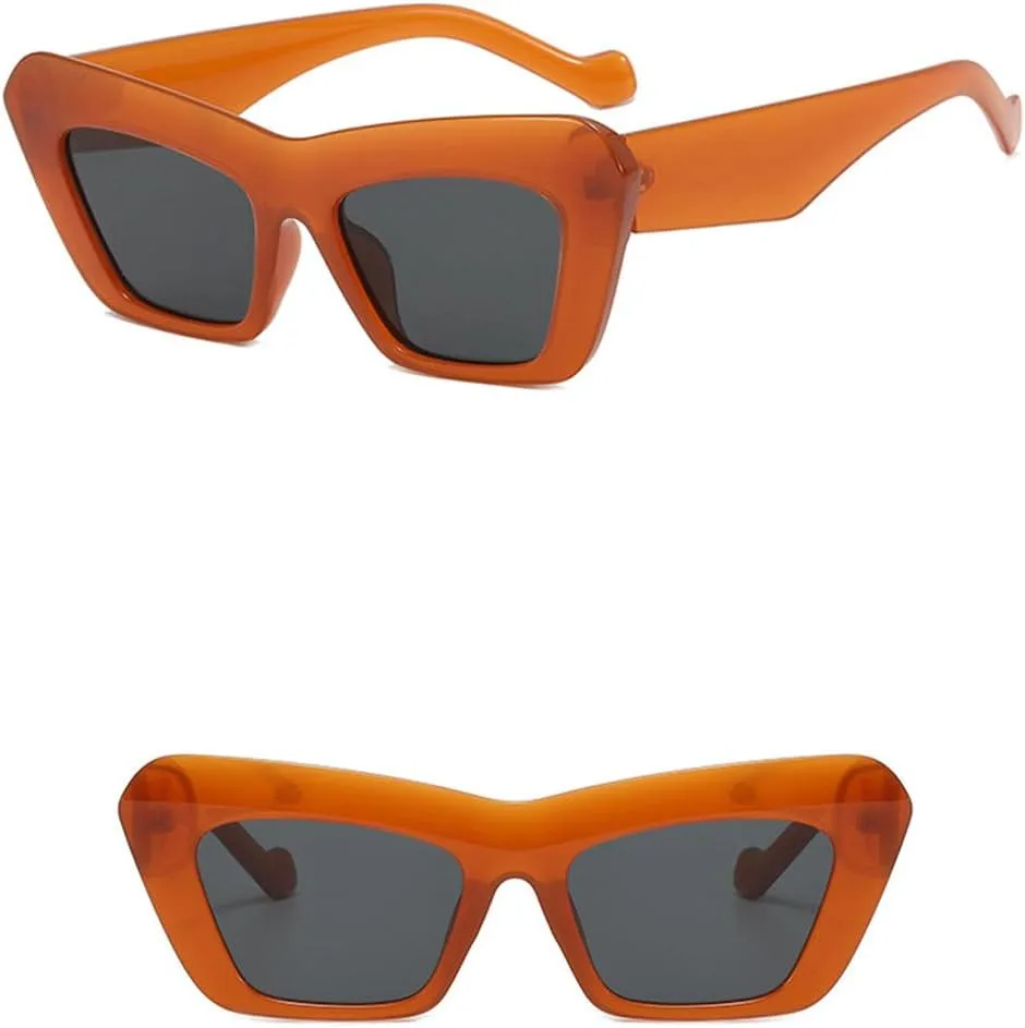 Vintage Sunglasses Women Men Cat Eye Thick Frame Sun Glasses Eye Glasses Fashion Female Retro Travel Sunglasses UV400