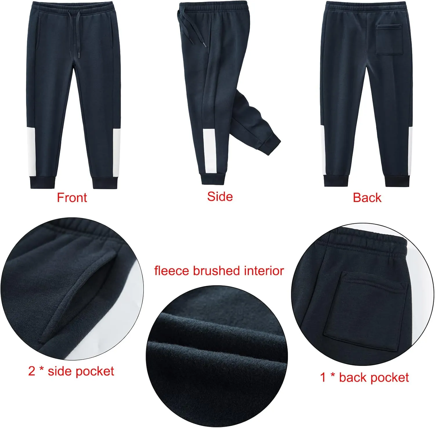 W JIANWANG Boys' Activewear Kids Clothing Sets Full Zip Fleece Brush Tracksuits Active Jackets and Pants 2 Piece 2-8 Years…