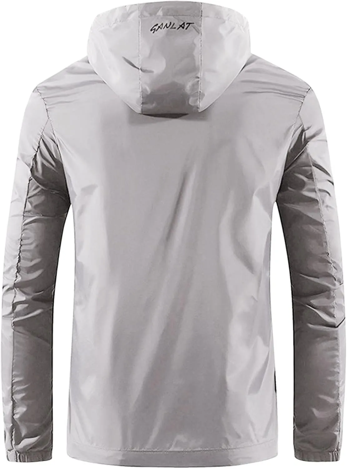 Waterproof Jackets for Men, Men's Waterproof Softshell Jacket Lightweight Windbreaker Hooded Rain Coat for Outdoor