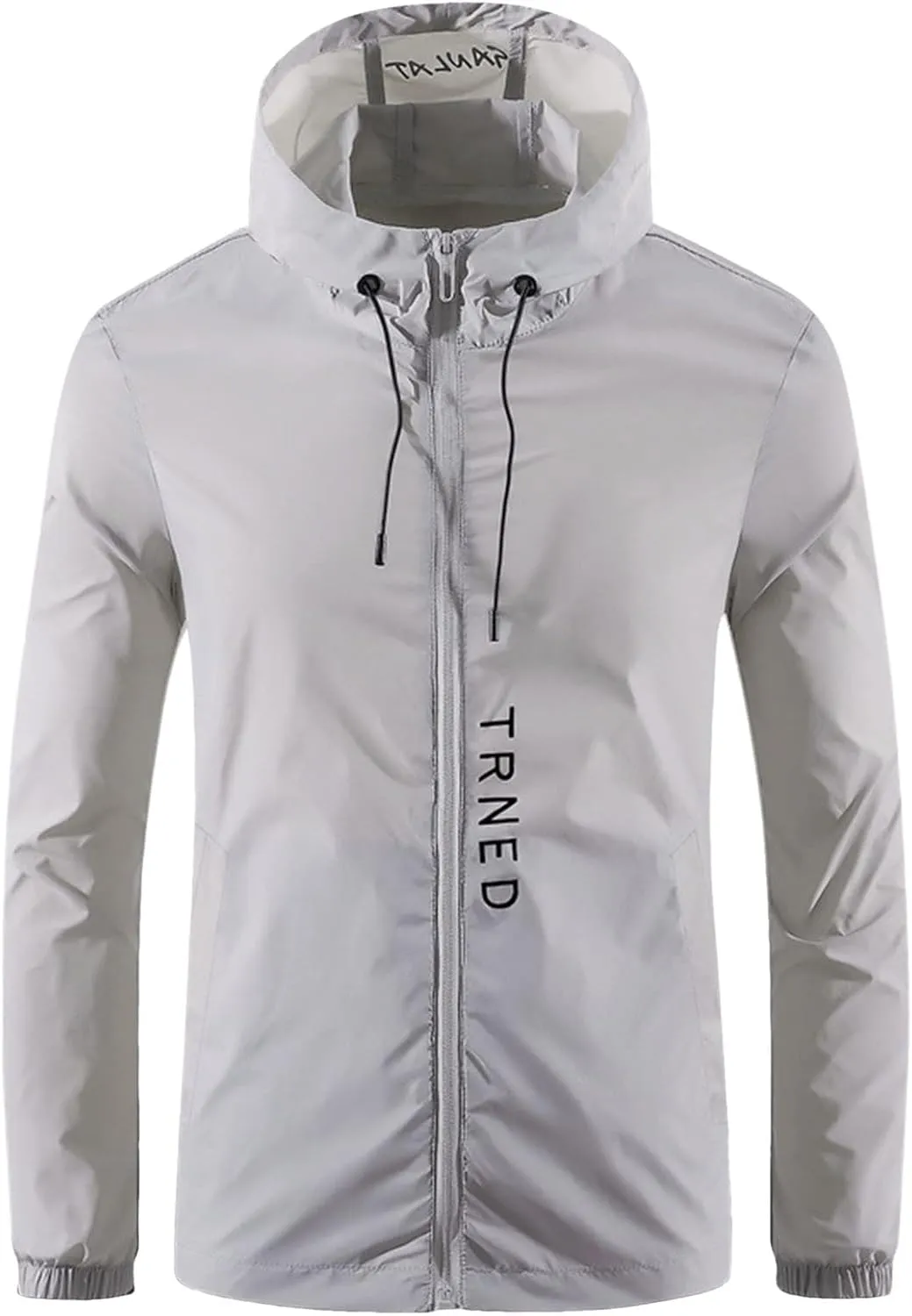 Waterproof Jackets for Men, Men's Waterproof Softshell Jacket Lightweight Windbreaker Hooded Rain Coat for Outdoor