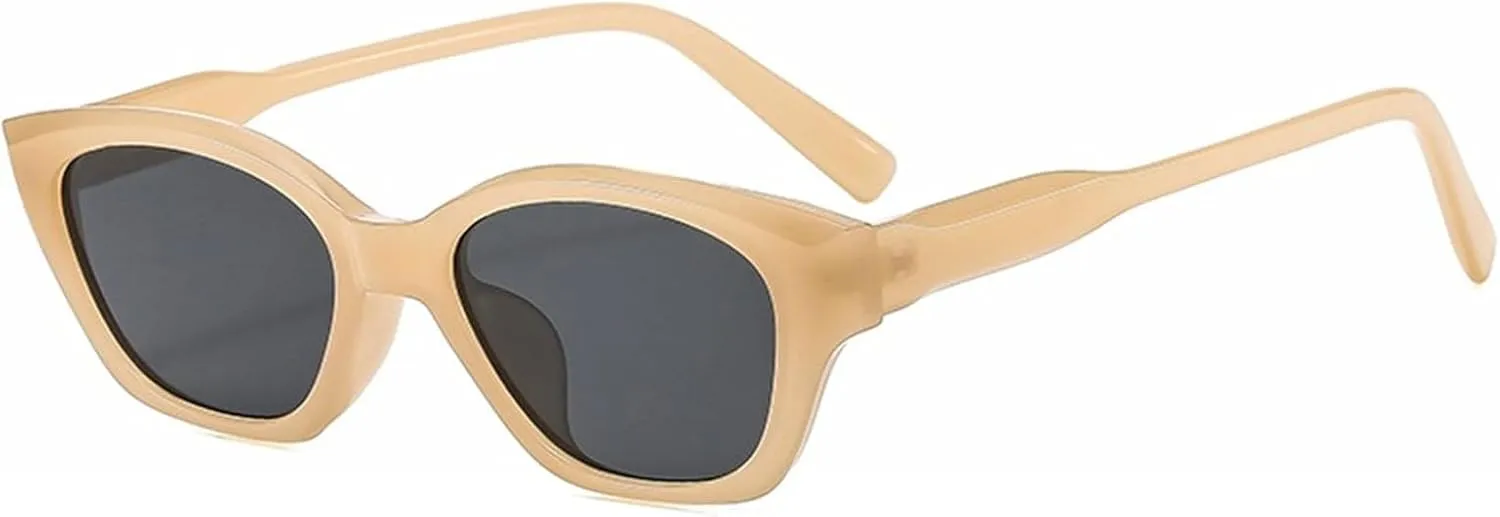 willochra Retro Cat Eye Sunglasses For Women 90s Trendy Shades Small Oval Gradient Sun Glasses UV400 Vintage Travel Eyewear