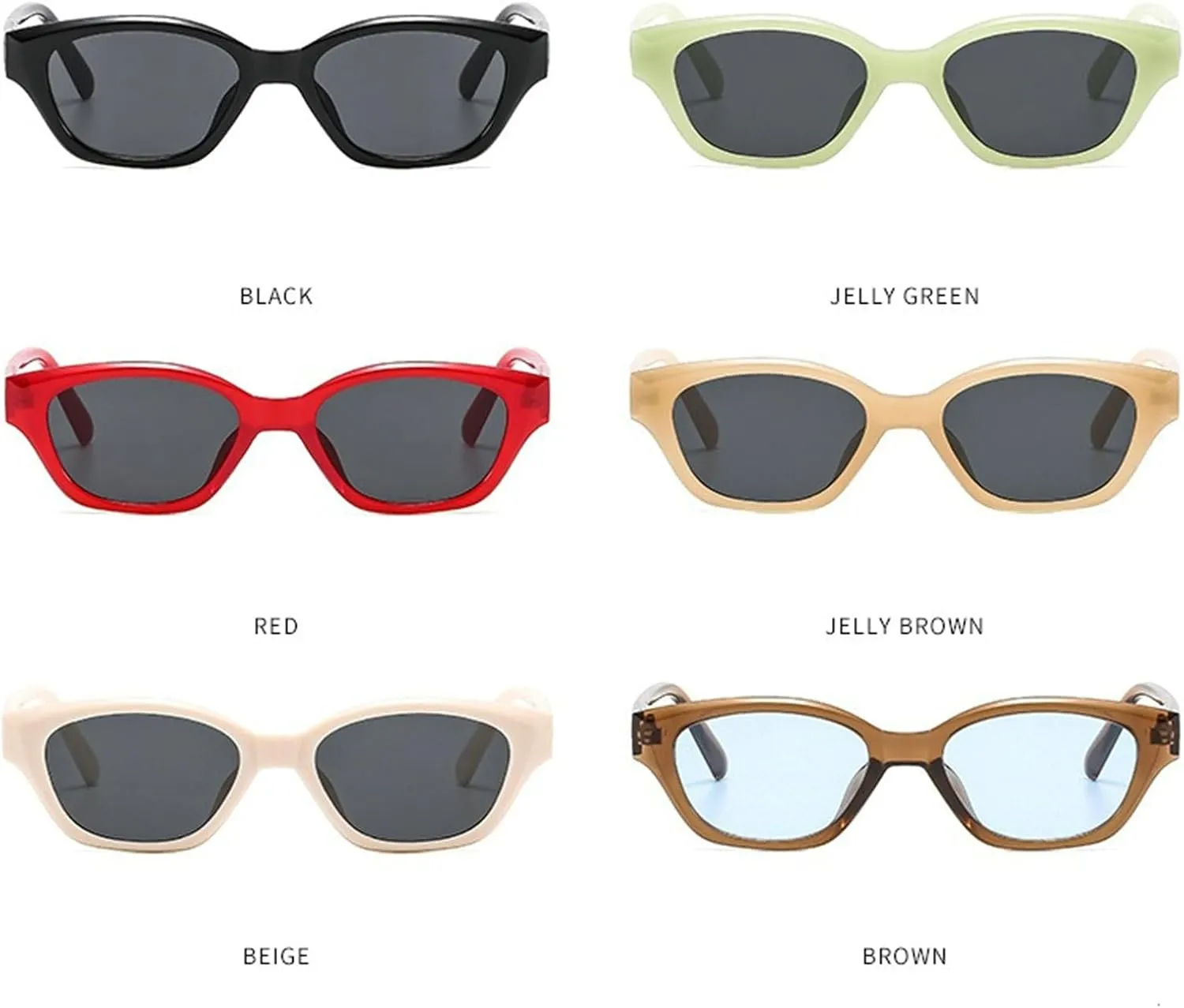 willochra Retro Cat Eye Sunglasses For Women 90s Trendy Shades Small Oval Gradient Sun Glasses UV400 Vintage Travel Eyewear