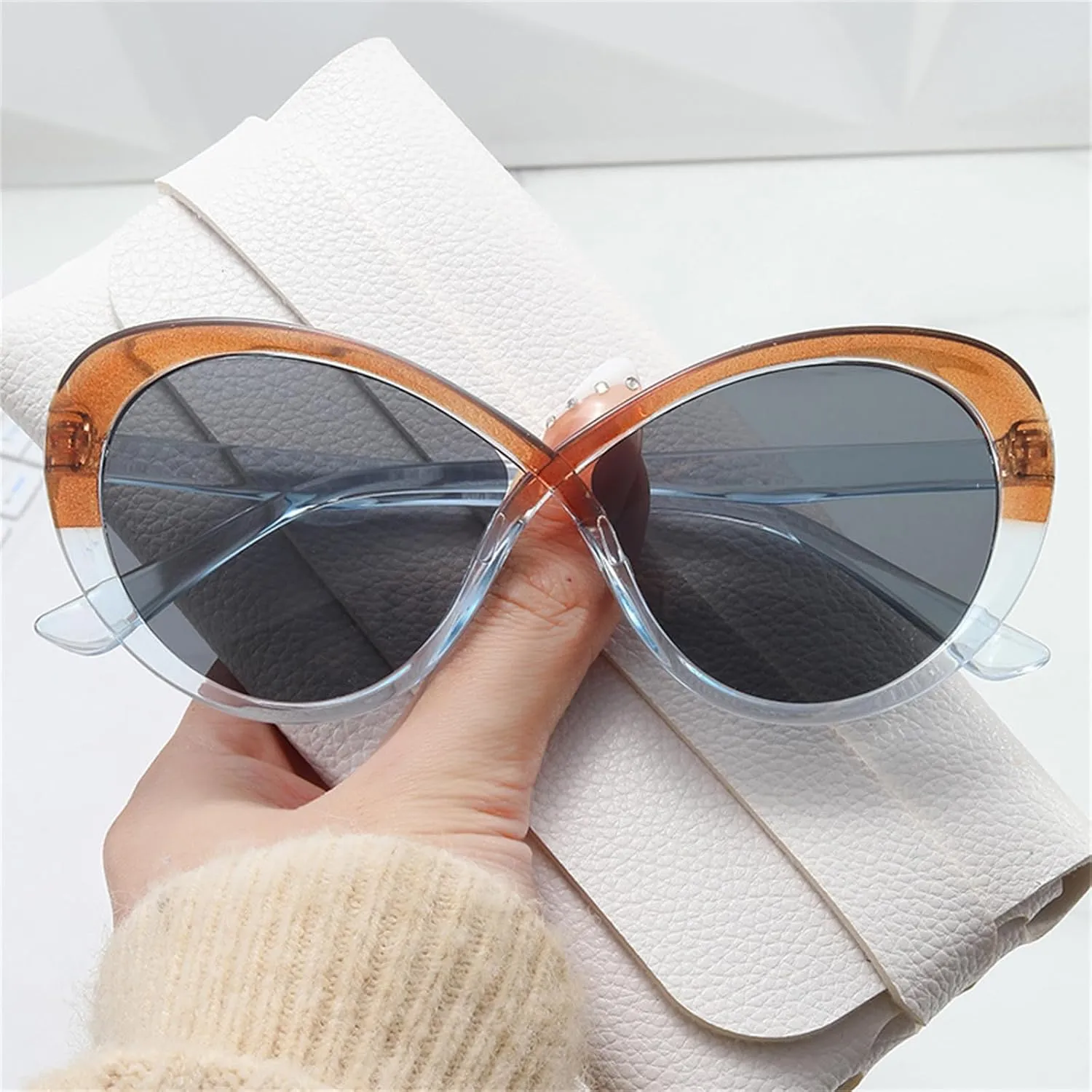 willochra Sexy Y2k Cat Eye Sunglasses Women Luxury Vintage Sun Glasses For Ladies Retro Travel round Eyewear Shades UV400