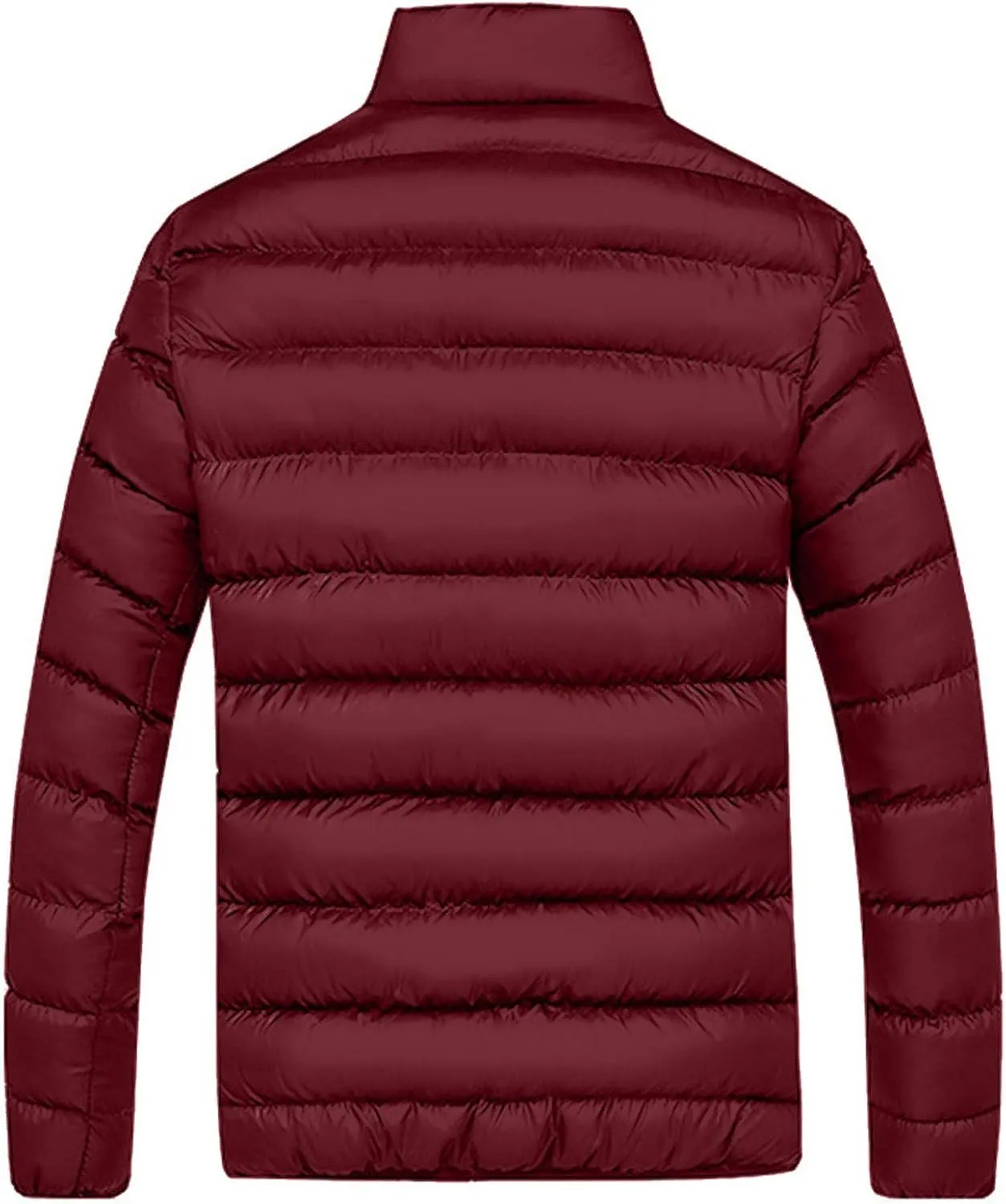 Winter Jackets for Men, Men's Puffer Jacket Lightweight Warm Packable Winter Coats Water-Resistant Solid Color Jacket