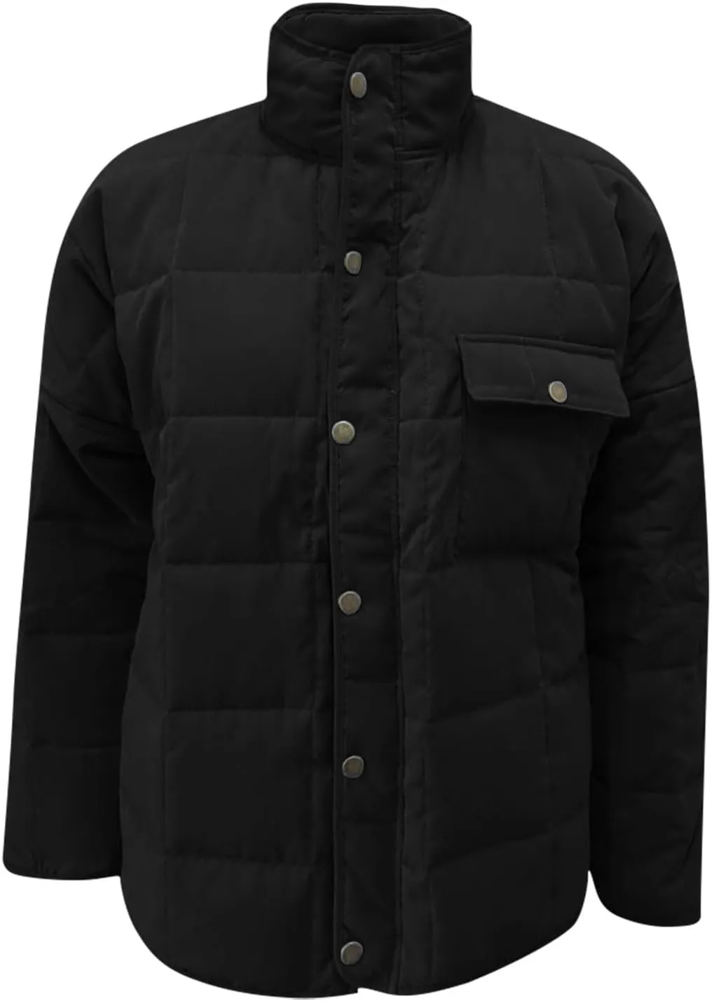 Winter Quilted Jackets For Women Lightweight Button Down Padded Puffer Jackets Stand Collar Long Sleeve Down Coats