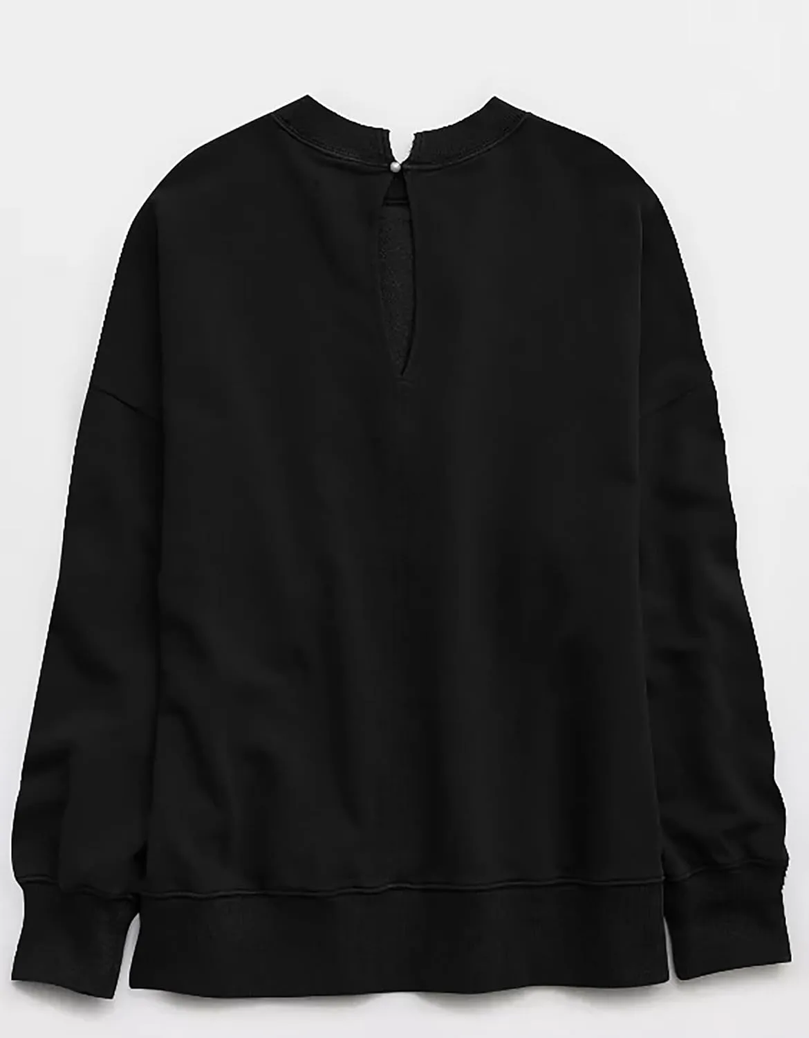 Women Bow Graphic Oversized Sweatshirts Crewneck Drop Shoulder Pullover Sweatshirts Keyhole Back Cute Going Out Tops