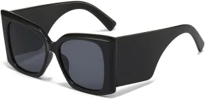 Women Oversize Square Sunglasses Men Wide Glasses Legs Travel Male Shades Female Retro UV400