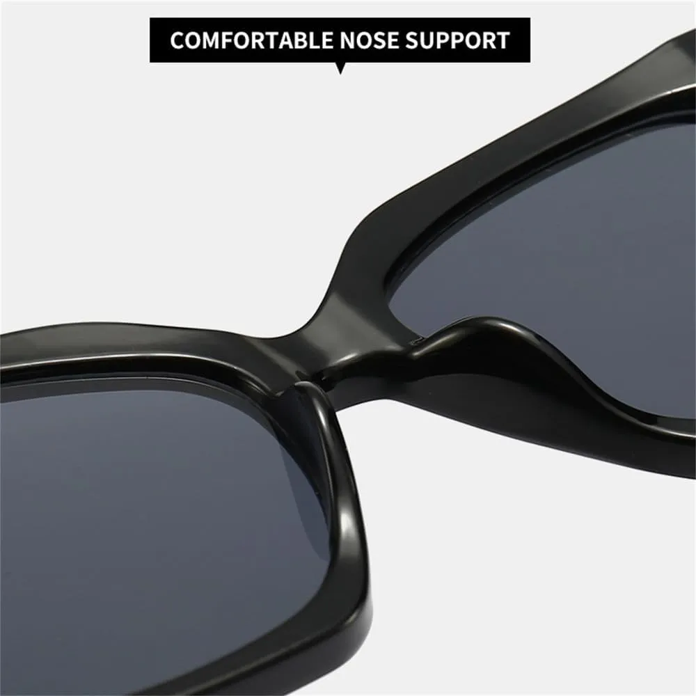 Women Oversize Square Sunglasses Men Wide Glasses Legs Travel Male Shades Female Retro UV400