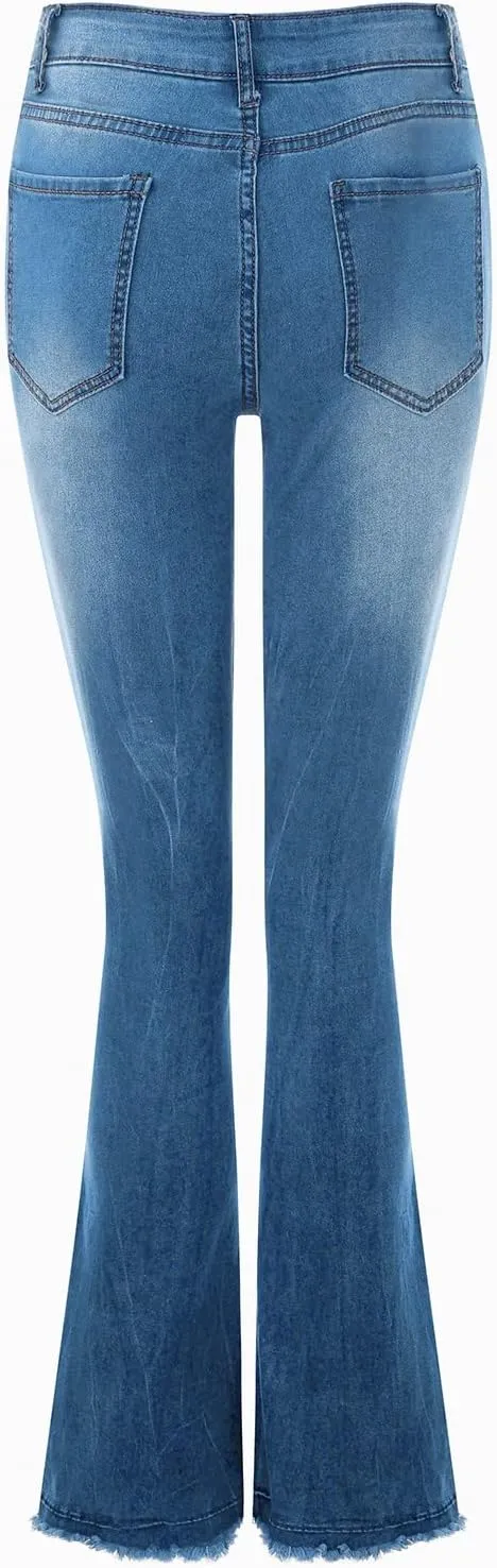 Women Stacked Pants Ripped Jeans Boyfriend Jeans Distressed Jeans Baggy Cargo Pants Jeans Straight Leg Pants