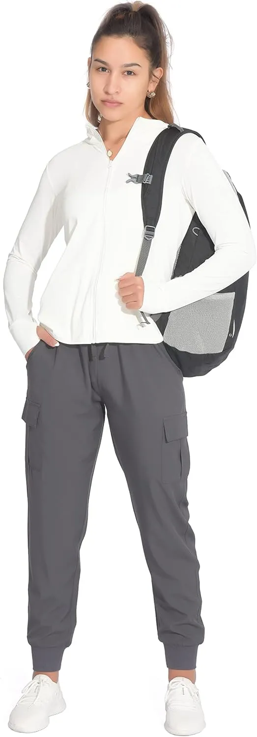 Women's Cargo Joggers Lightweight Hiking Pants Athletic Outdoor Travel Pants Workout Running Pants