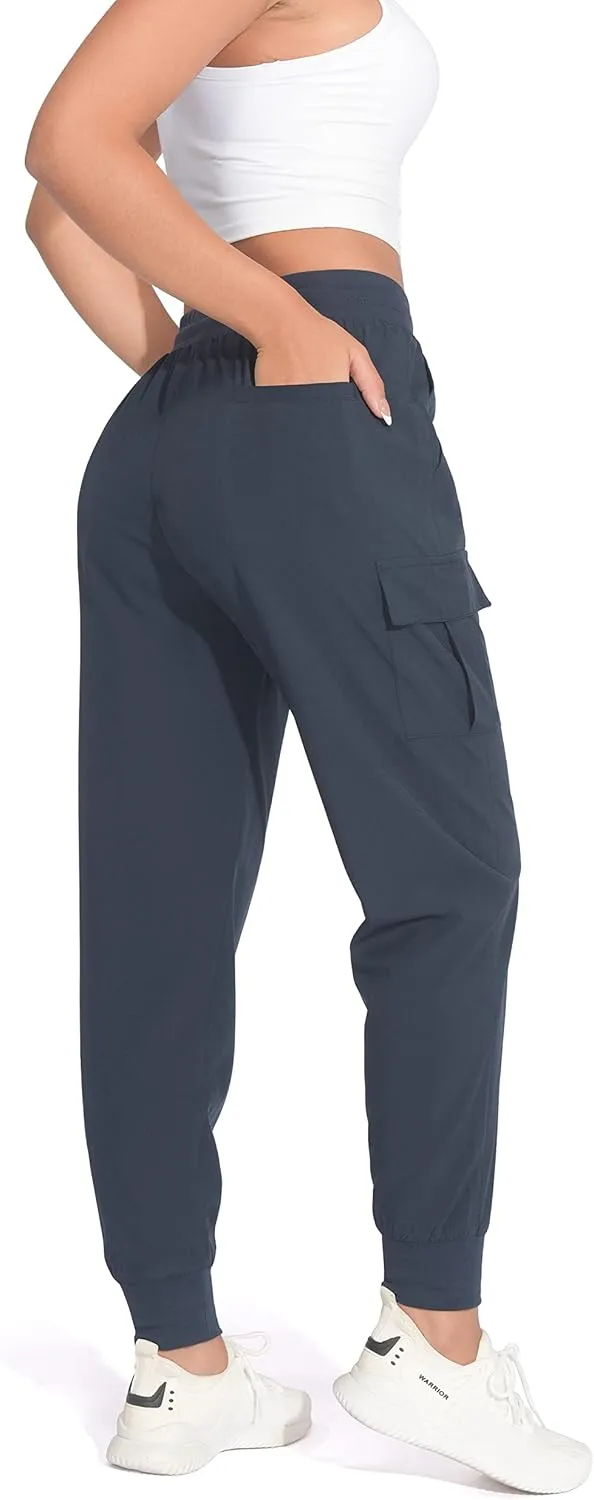 Women's Cargo Joggers Lightweight Hiking Pants Athletic Outdoor Travel Pants Workout Running Pants