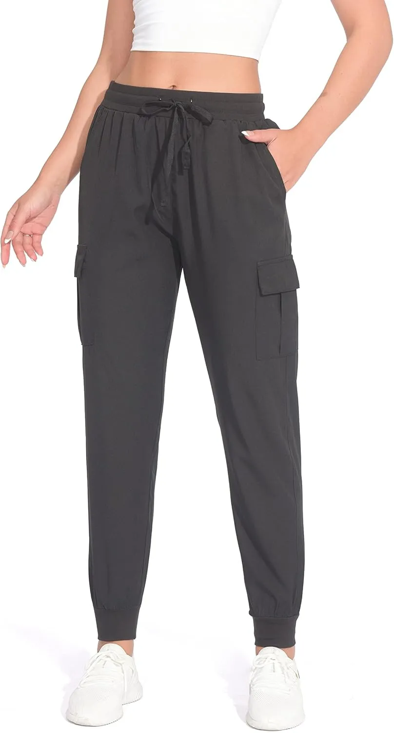 Women's Cargo Joggers Lightweight Hiking Pants Athletic Outdoor Travel Pants Workout Running Pants