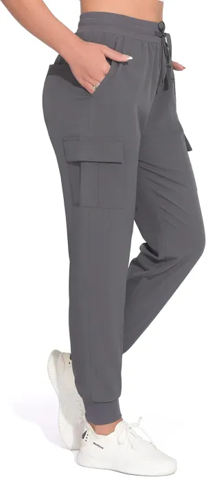 Women's Cargo Joggers Lightweight Hiking Pants Athletic Outdoor Travel Pants Workout Running Pants