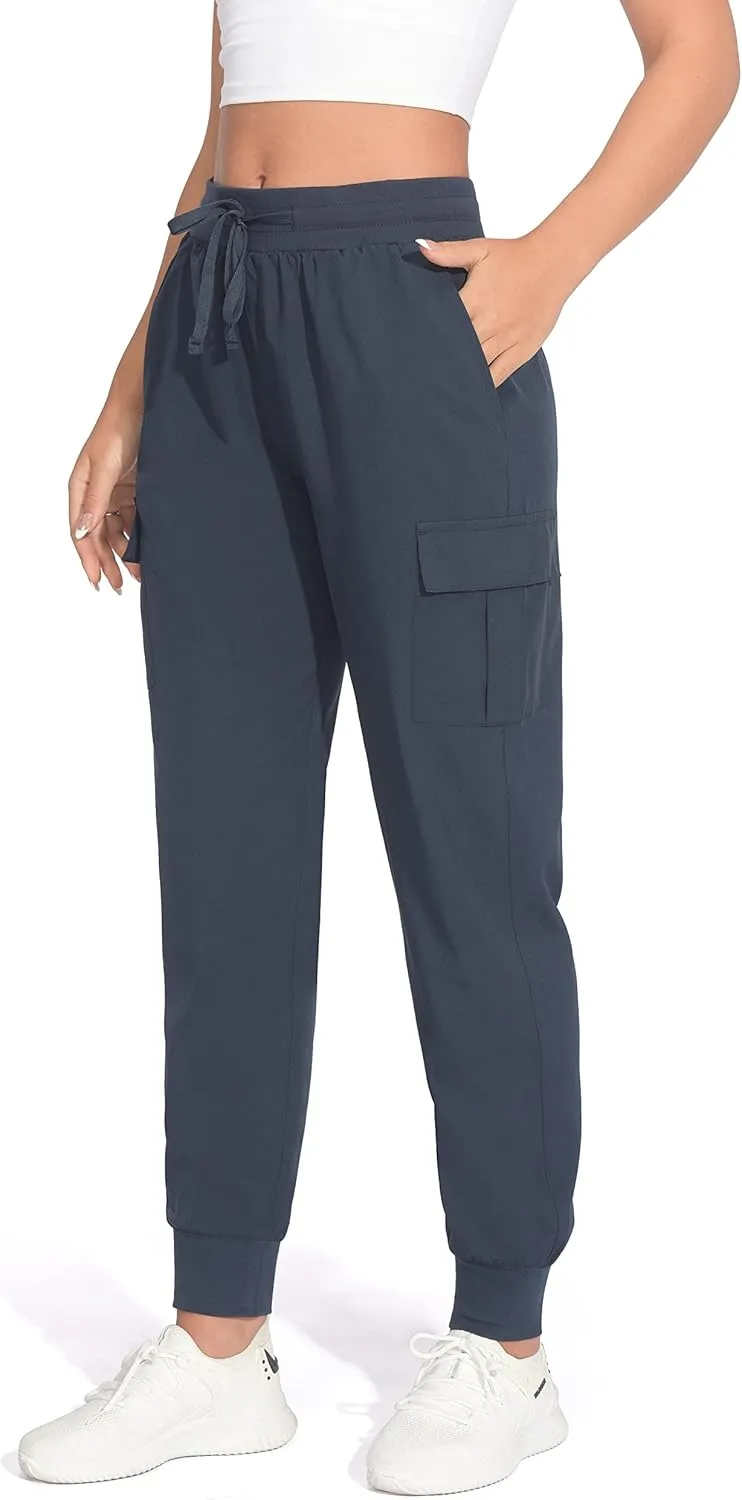 Women's Cargo Joggers Lightweight Hiking Pants Athletic Outdoor Travel Pants Workout Running Pants