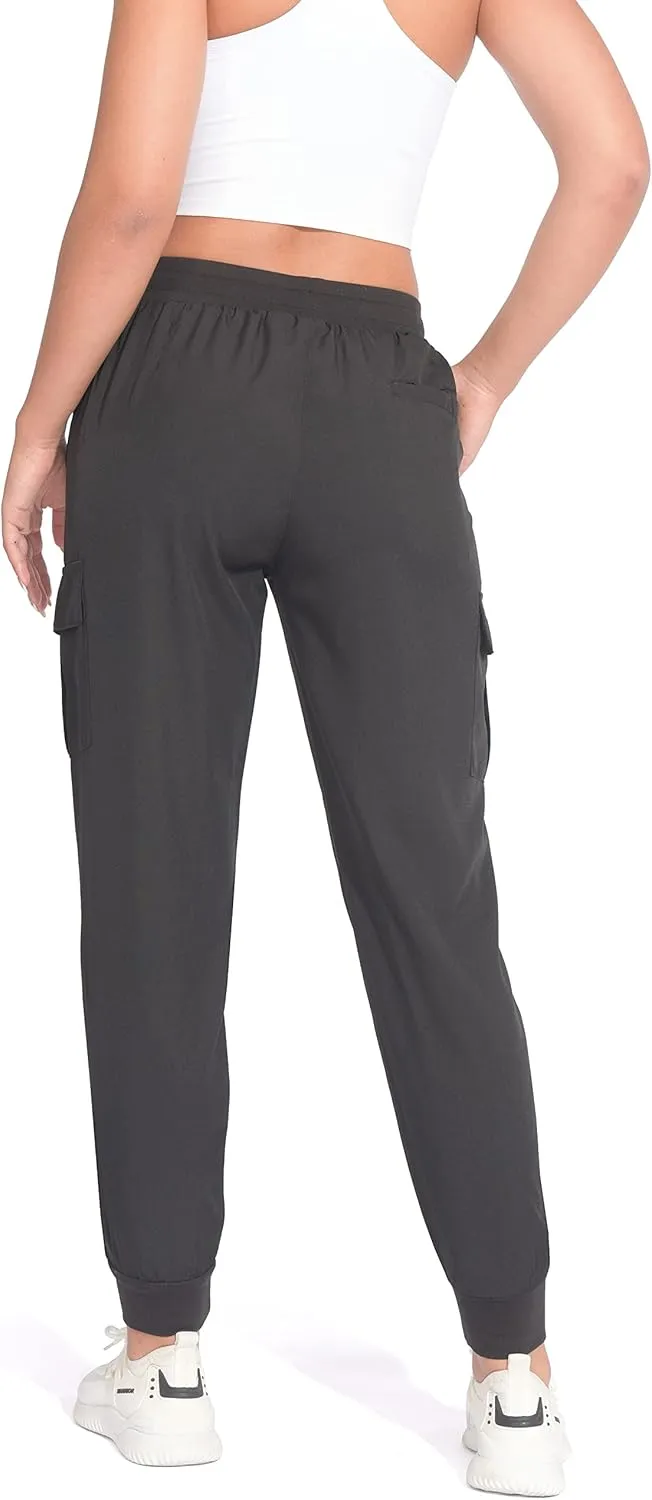 Women's Cargo Joggers Lightweight Hiking Pants Athletic Outdoor Travel Pants Workout Running Pants
