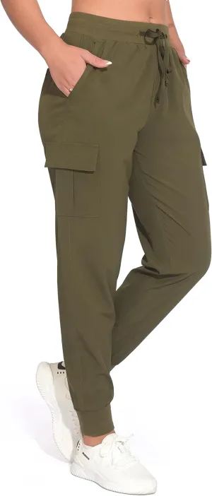 Women's Cargo Joggers Lightweight Hiking Pants Athletic Outdoor Travel Pants Workout Running Pants