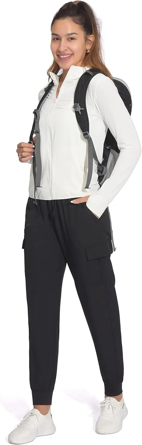 Women's Cargo Joggers Lightweight Hiking Pants Athletic Outdoor Travel Pants Workout Running Pants