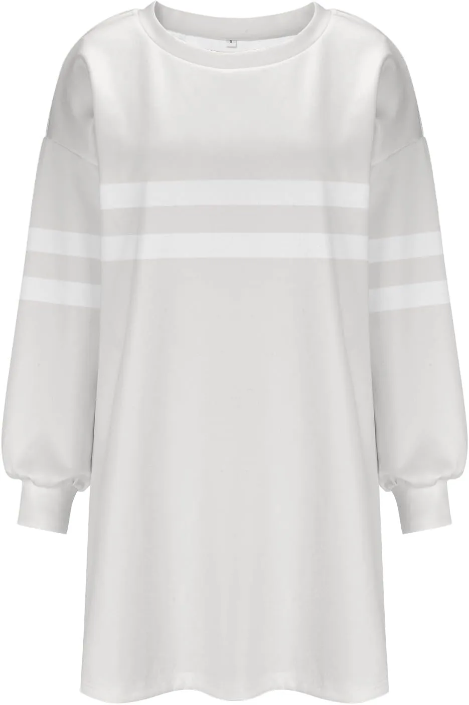 Womens Casual Crewneck Sweatshirt Long Sleeve Tops Stripes Cute Pullover Loose Fit Oversized Outfits