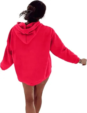 Women's Casual Hooded Sweatshirt Soft Brushed Fleece Pullover Hoodie 2024 Fall Loose Pullover Women Preppy Top