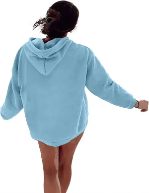 Women's Casual Hooded Sweatshirt Soft Brushed Fleece Pullover Hoodie 2024 Fall Loose Pullover Women Preppy Top