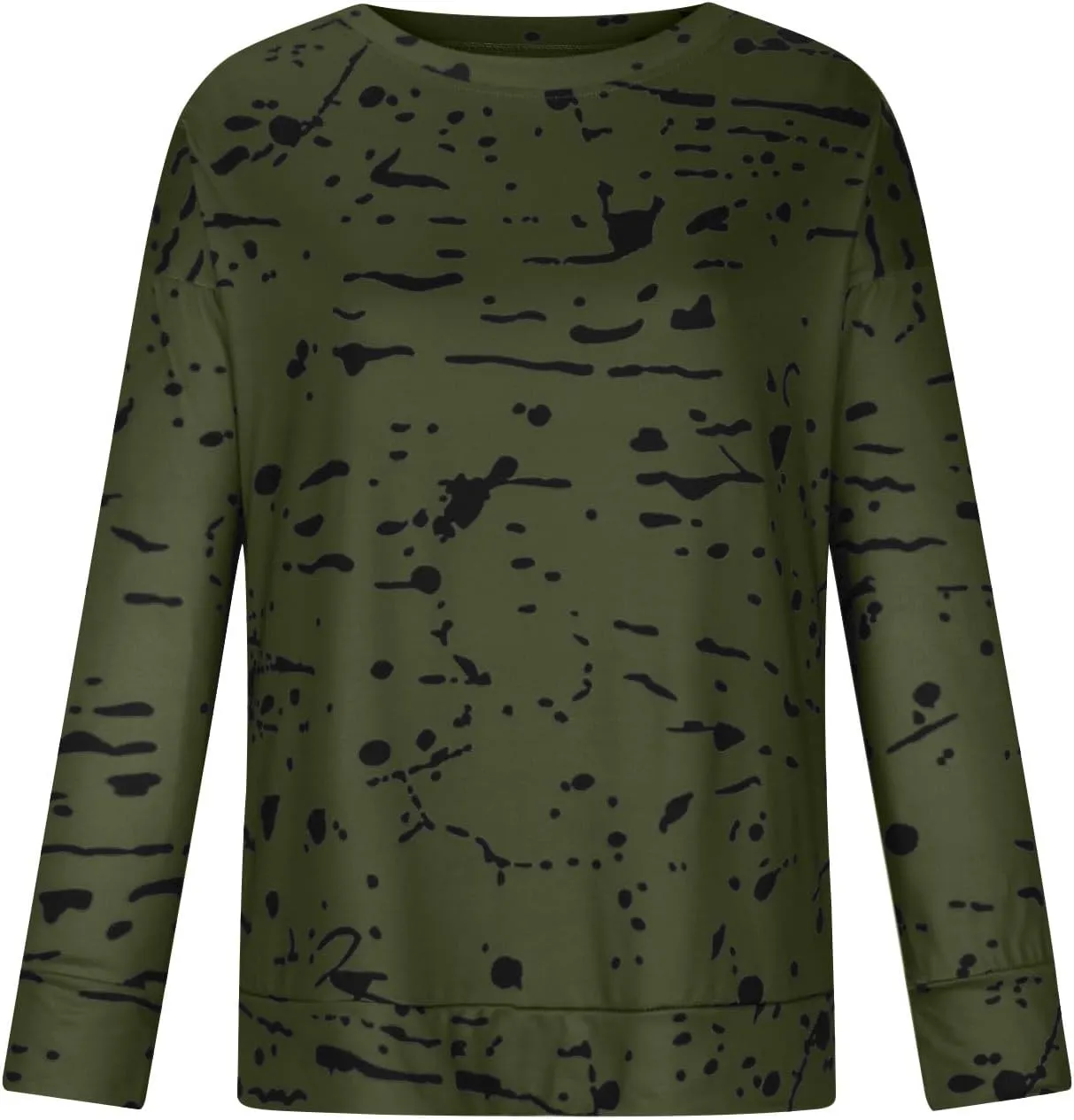 Women's Casual Long Sleeve Sweatshirt Crewneck Casual Loose Fit Graphic Printed Vintage Pullover Tops Fashion Fall 2024