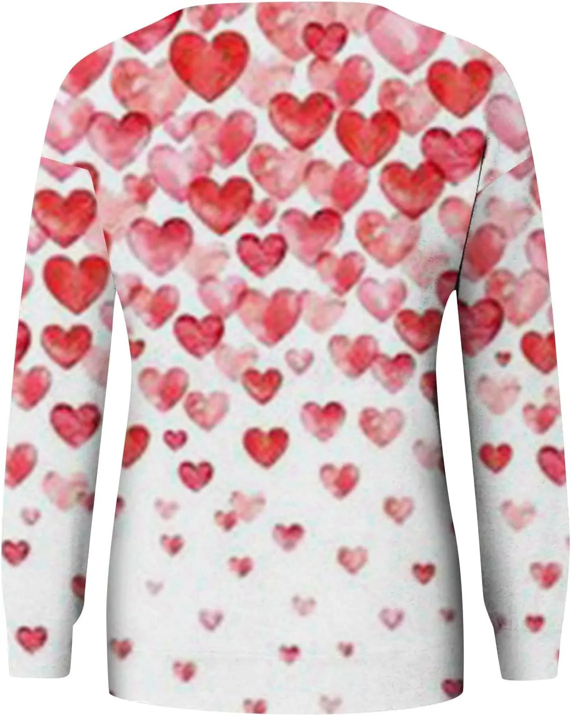 Womens Crewneck Oversized Valentines Day Shirts Women Plaid Love Heart Sweatshirts Raglan Blouse Tops Plus Size