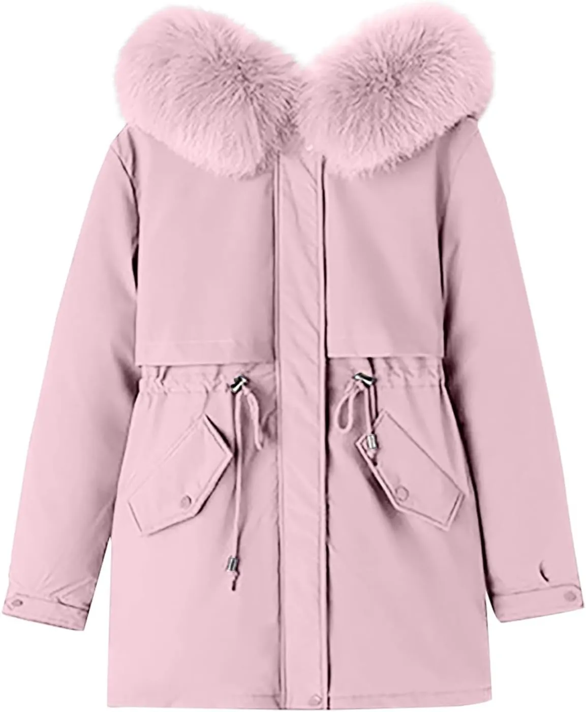 Womens Down Jacket Plus Size Women's Hooded Down Parka Thickened Warm Winter Long Down Jacket Puffer Coat 2024