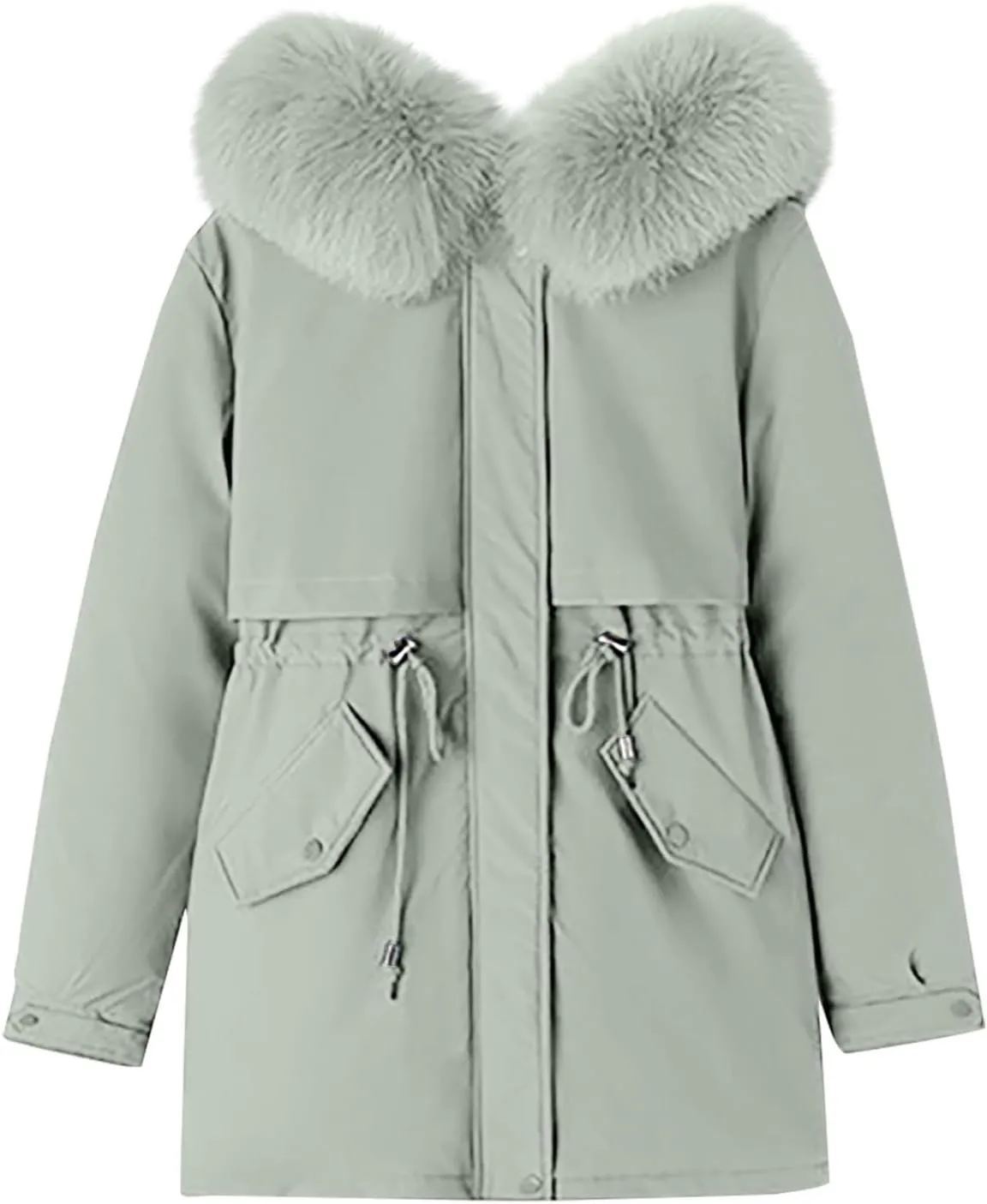 Womens Down Jacket Plus Size Women's Hooded Down Parka Thickened Warm Winter Long Down Jacket Puffer Coat 2024