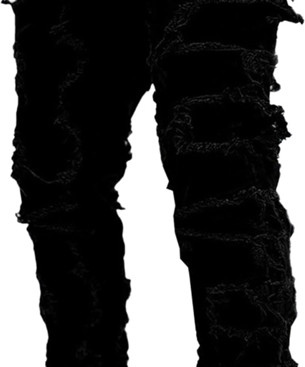 Women's High Rise Raw Edge Straight Pants Fringed Patch Micro-Flare Jeans Y2K Classic Fashion Street Trousers