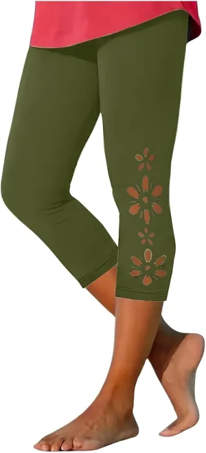 Women's Mesh Panel Capri Leggings High Waist Capri Yoga Pants Trending Cut Out Workout Gym Running Crop Pants