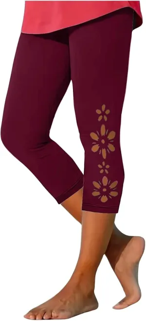 Women's Mesh Panel Capri Leggings High Waist Capri Yoga Pants Trending Cut Out Workout Gym Running Crop Pants