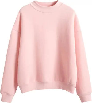 Womens Oversized Sweatshirts Hoodies Fleece Crew Neck Pullover Sweaters Casual Comfy Fall Fashion Outfits Clothes