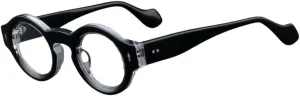 Yuki Vintage Acetate Glasses Frame Fake Non Prescription for Women Men Round Nerd Thick Glasses Frames
