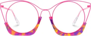 Zeelool Chic Round Glasses Frame with Non-prescription Clear Lens for Women ZJGX699326