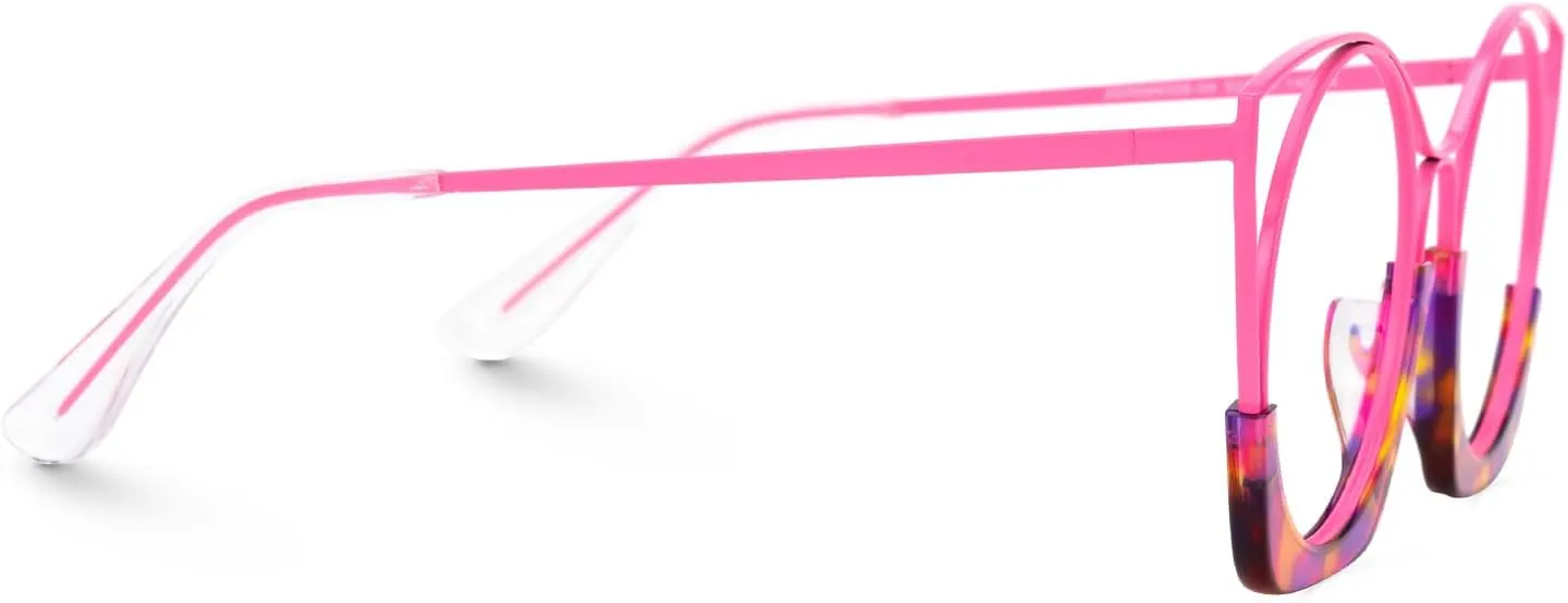 Zeelool Chic Round Glasses Frame with Non-prescription Clear Lens for Women ZJGX699326