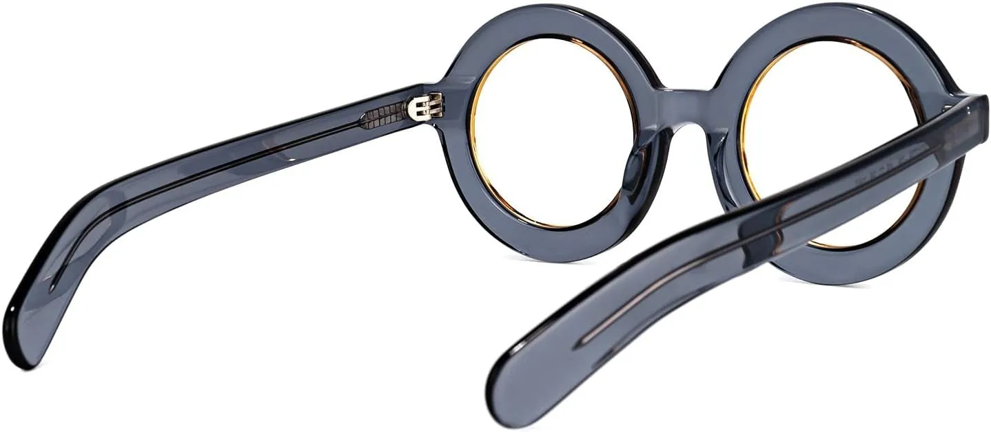 Zeelool Retro Thick Round Blue Light Blocking Glasses for Women Men Calhoun ZOA01776