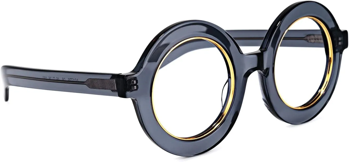 Zeelool Retro Thick Round Blue Light Blocking Glasses for Women Men Calhoun ZOA01776