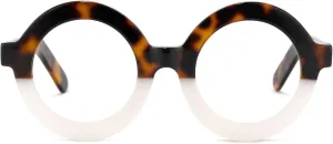 Zeelool Retro Thick Round Blue Light Blocking Glasses for Women Men Calhoun ZOA01776