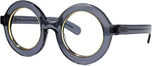 Zeelool Retro Thick Round Blue Light Blocking Glasses for Women Men Calhoun ZOA01776