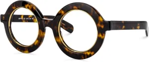 Zeelool Retro Thick Round Blue Light Blocking Glasses for Women Men Calhoun ZOA01776