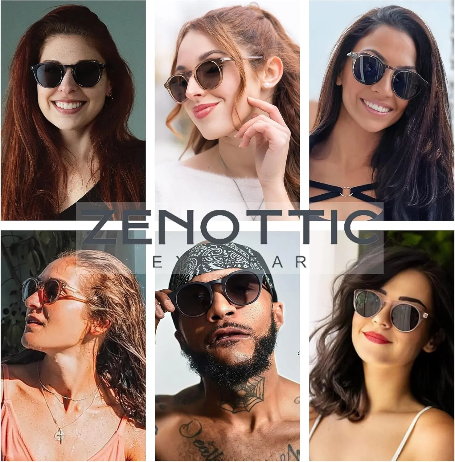 ZENOTTIC Vintage Round Polarized Sunglasses for Men Women UV400 Protection